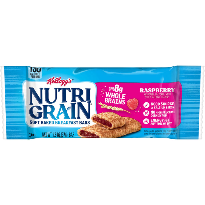 Kellogg's Nutri-Grain Raspberry Cereal Bars-1.3 oz.-16/Box-3/Case