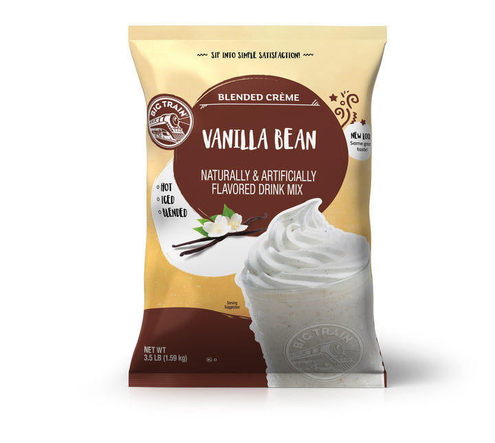 Big Train Vanilla Bean Blended Creme Drink Mix-3.5 lb.-5/Case