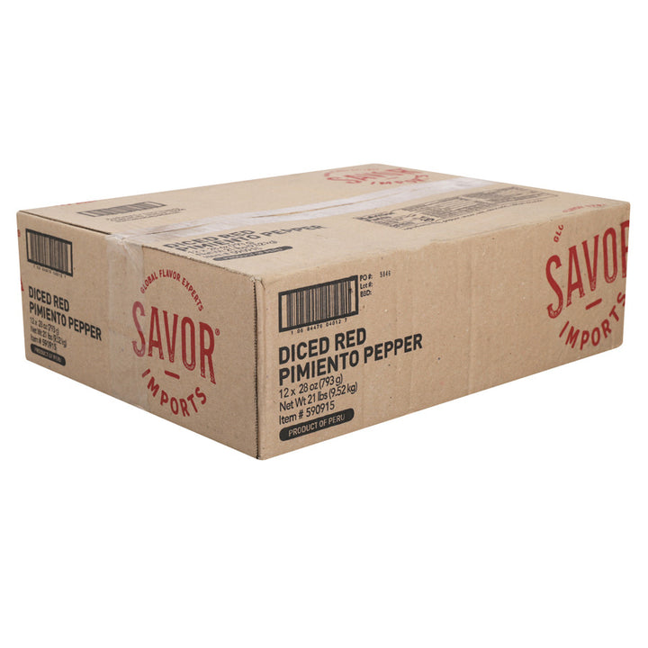 Savor Imports Red Pimento Peppers-28 oz.-12/Case