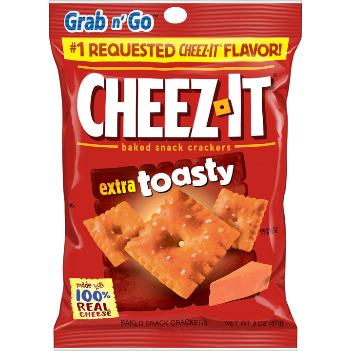 Kellogg's Cheez-It Crackers Extra Toasty-3 oz.-6/Box-6/Case