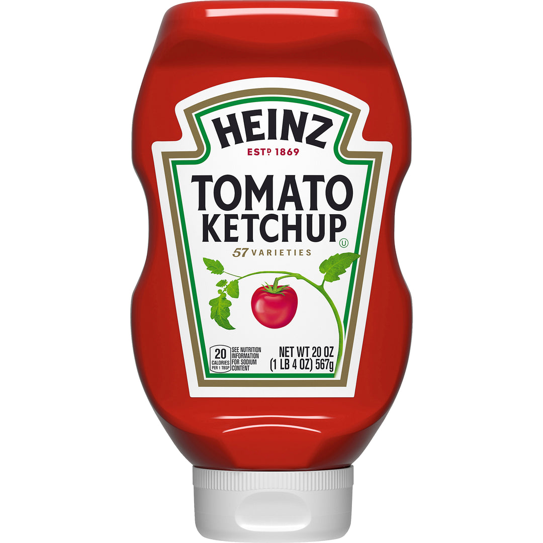 Heinz Easy Squeeze Clear Upside Down Ketchup Bottle-1.25 lb.-12/Case