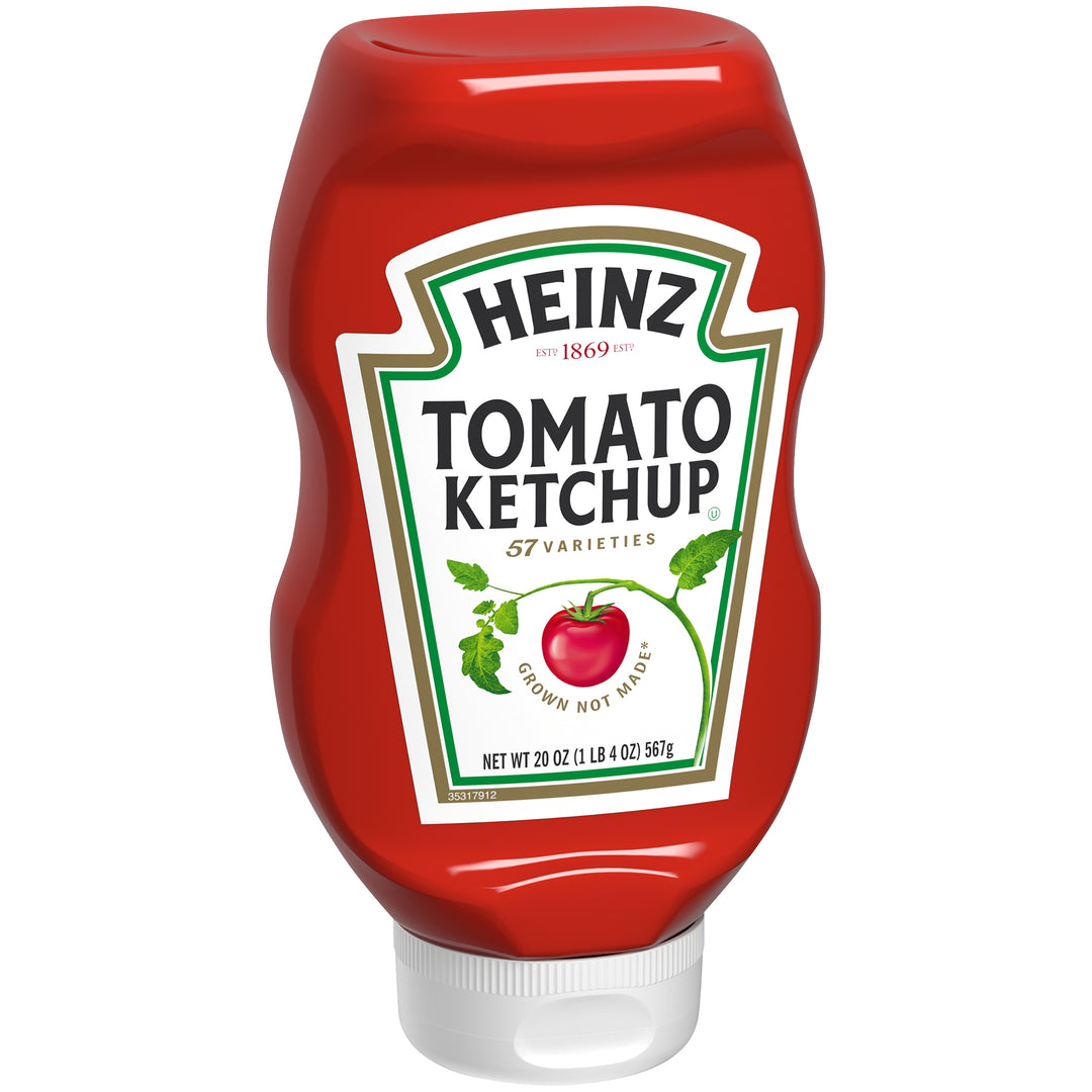 Heinz Easy Squeeze Clear Upside Down Ketchup Bottle-1.25 lb.-12/Case
