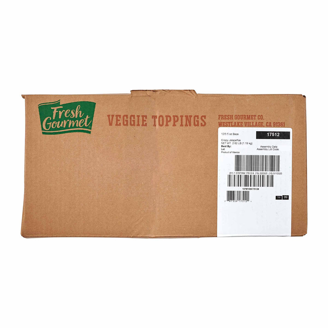 Fresh Gourmet Lightly Salted Crispy Jalapeno Salad Topping Bag-3.5 oz.-12/Case