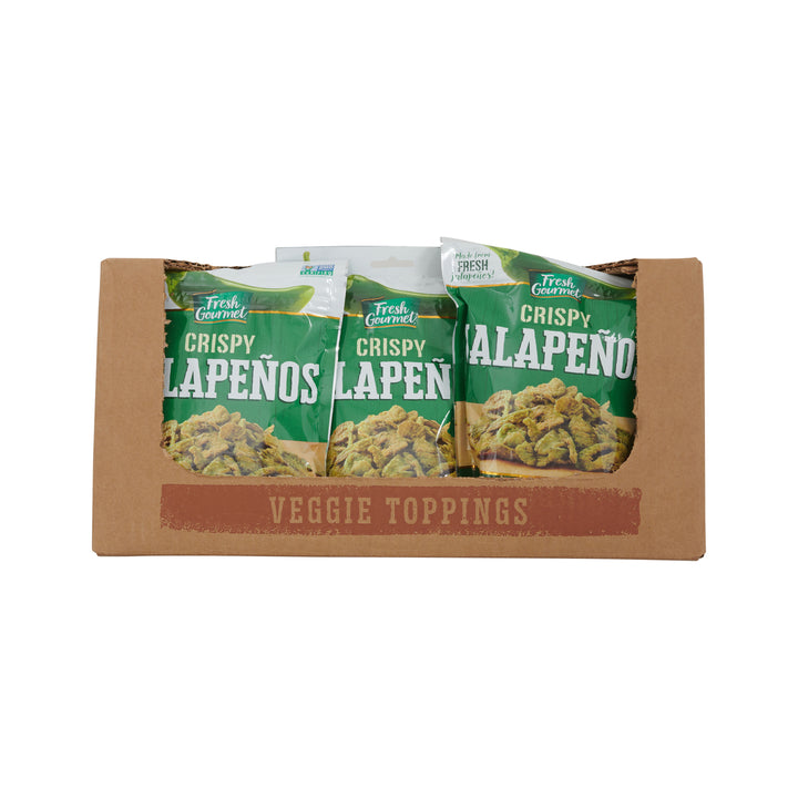 Fresh Gourmet Lightly Salted Crispy Jalapeno Salad Topping Bag-3.5 oz.-12/Case