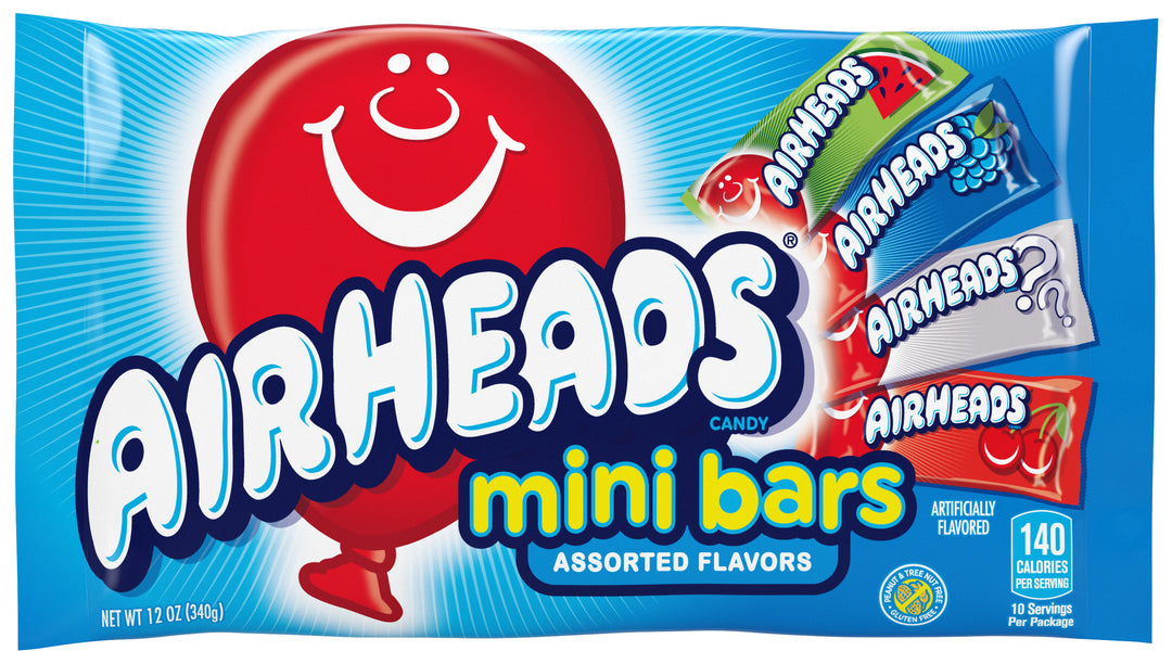 Airheads Mini Bar Assorted Flavors-12 oz.-12/Case