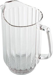 Cambro 60 oz. Ribbed Amber Plastic Pitcher-1 Each
