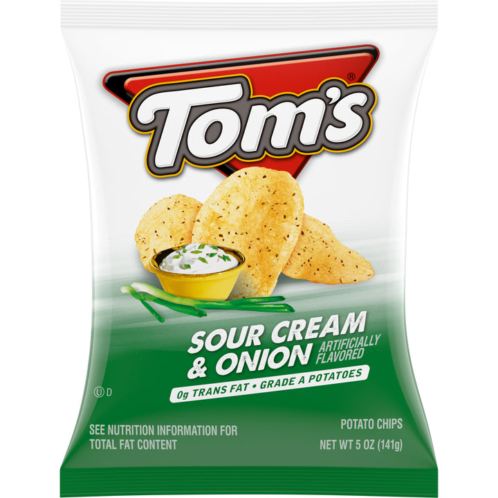 Toms Flat Chips Sour Cream & Onion-5 oz.-9/Case
