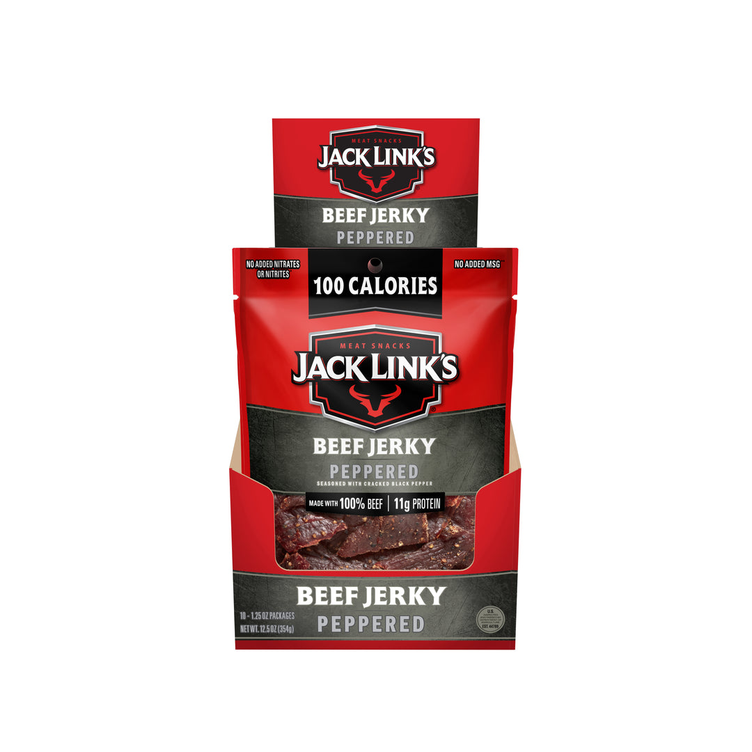 Jack Link's Beef Jerky Peppered-1.25 oz.-10/Box-6/Case