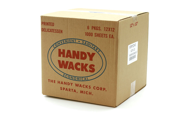 Handy Wacks 12 Inch X 12 Inch X 2.5 Inch New Paper Deli Wrap-1000 Count-1/Box-6/Case