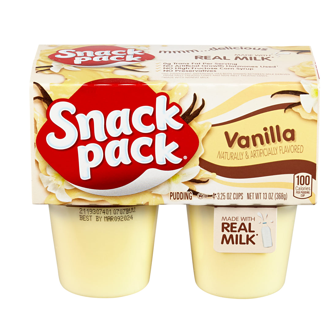 Snack Pack Snack Pak Vanilla Pudding-13 oz.-12/Case