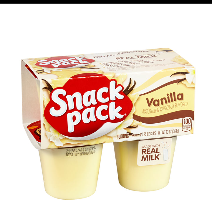 Snack Pack Snack Pak Vanilla Pudding-13 oz.-12/Case