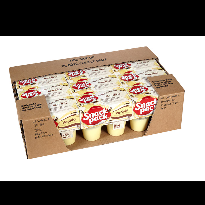 Snack Pack Snack Pak Vanilla Pudding-13 oz.-12/Case