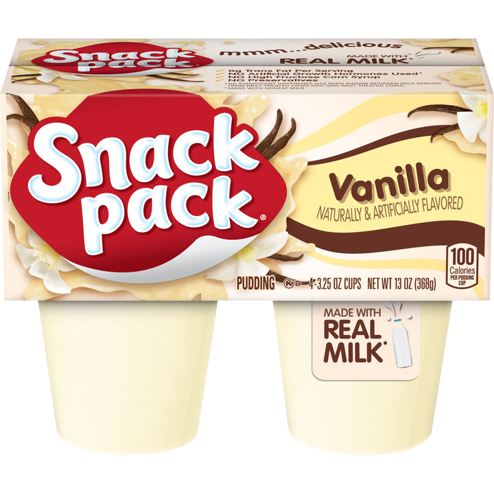 Snack Pack Snack Pak Vanilla Pudding-13 oz.-12/Case