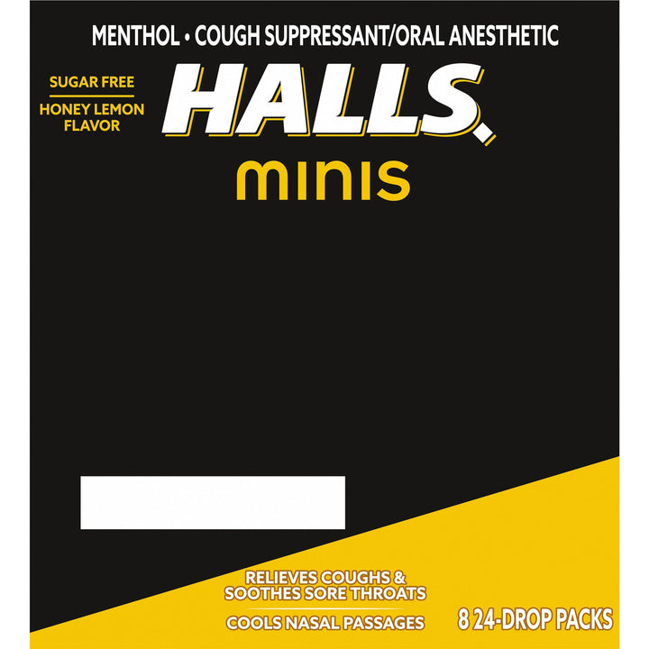 Halls Mini Honey Lemon-24 Count-8/Box-4/Case