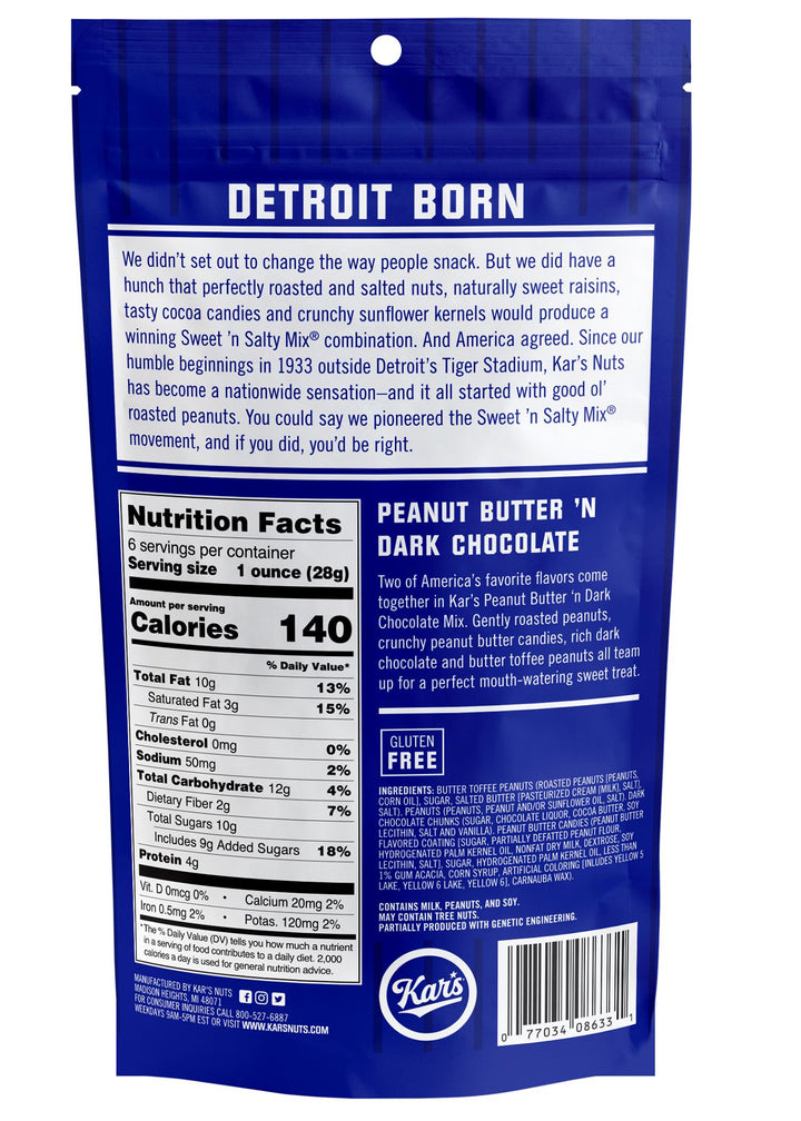 Second Nature Peanut Butter Dark Chocolate-6 oz.-6/Case