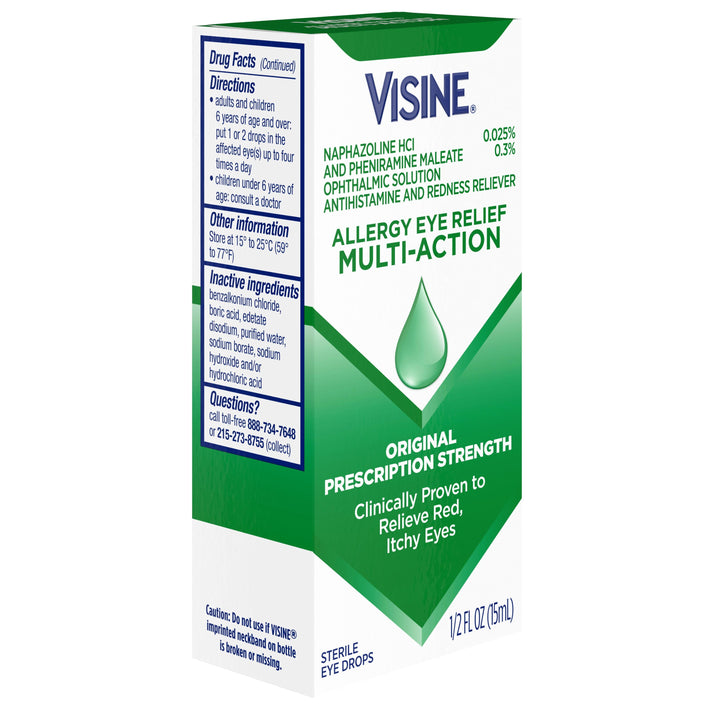 Visine Eye Allergy Relief Multi Action-0.5 fl oz.-3/Box-12/Case