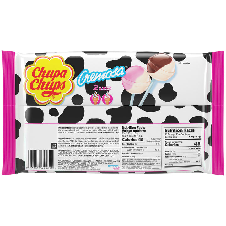 Chupa Chups Cremosa Lollipops-25 Piece-1/Box-12/Case