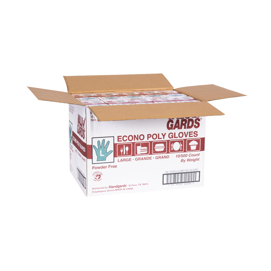 Valugards Poly Large Glove-500 Each-500/Box-10/Case