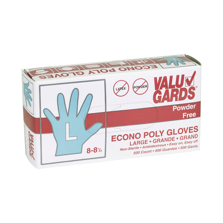 Valugards Poly Large Glove-500 Each-500/Box-10/Case