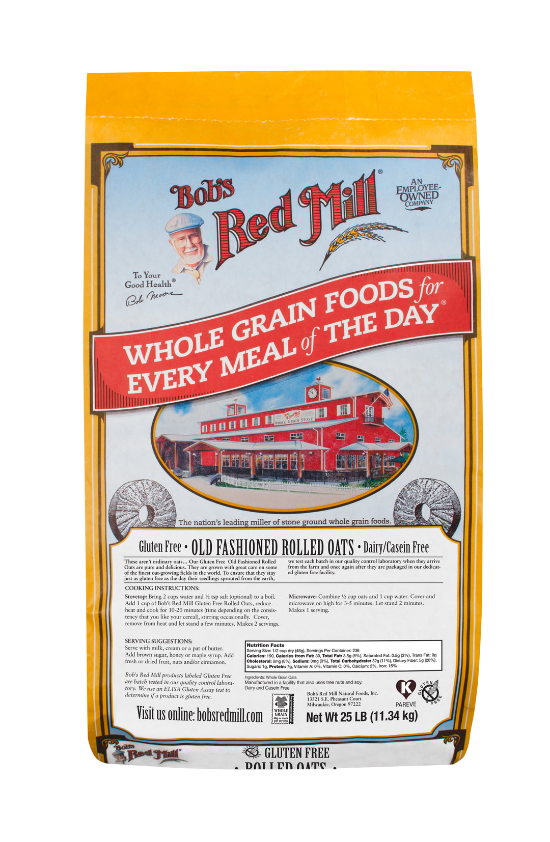 Bob's Red Mill Natural Foods Inc Gluten Free Rolled Oats-25 lb.