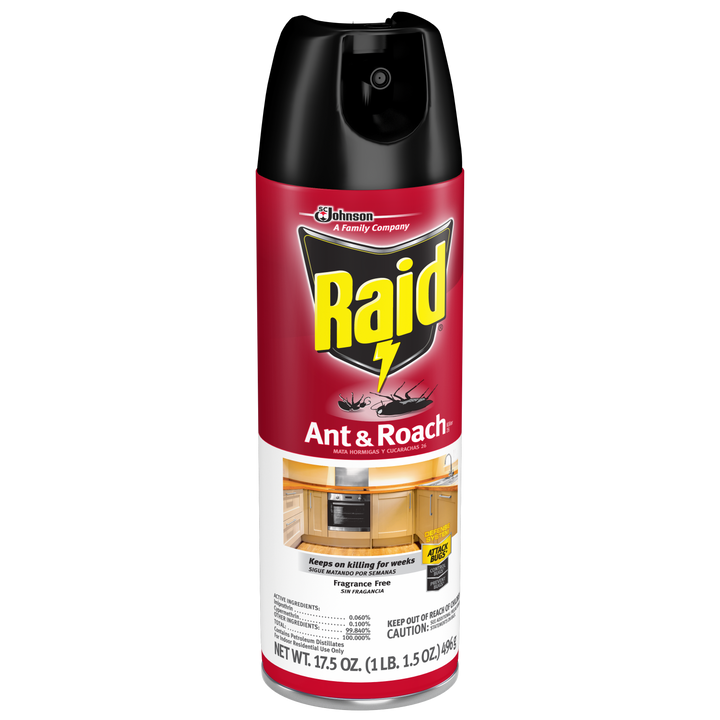 Raid Ant&Roach Aerosol Fragrance Free-17.5 oz.-12/Case