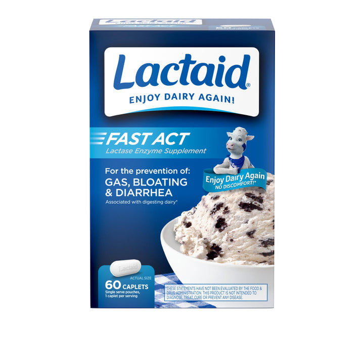 Lactaid Fast Action Caplets-60 Count-3/Box-8/Case