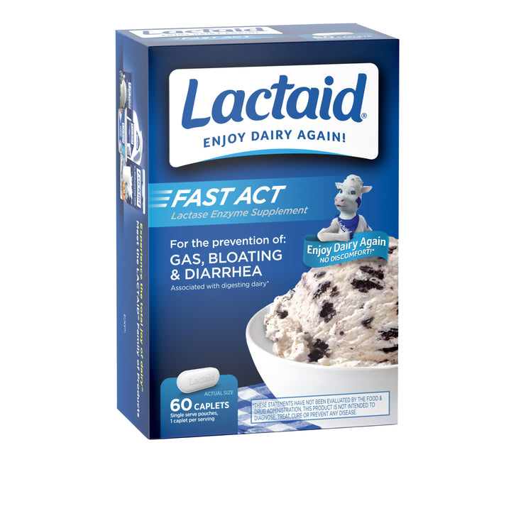 Lactaid Fast Action Caplets-60 Count-3/Box-8/Case