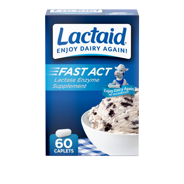 Lactaid Fast Action Caplets-60 Count-3/Box-8/Case