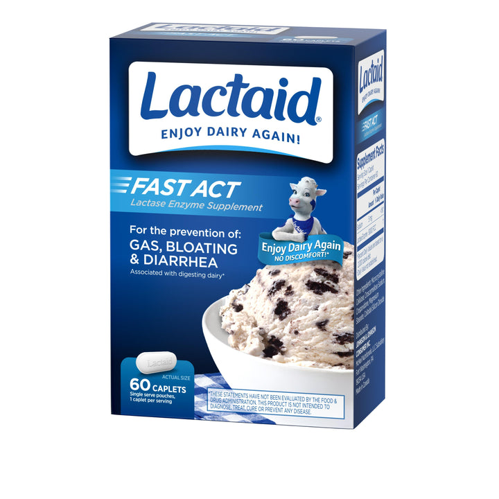 Lactaid Fast Action Caplets-60 Count-3/Box-8/Case