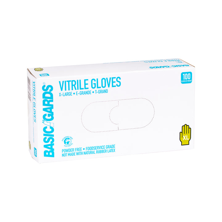 Handgards Powder Free Blue Vitrile Extra Large Gloves-100 Each-100/Box-10/Case