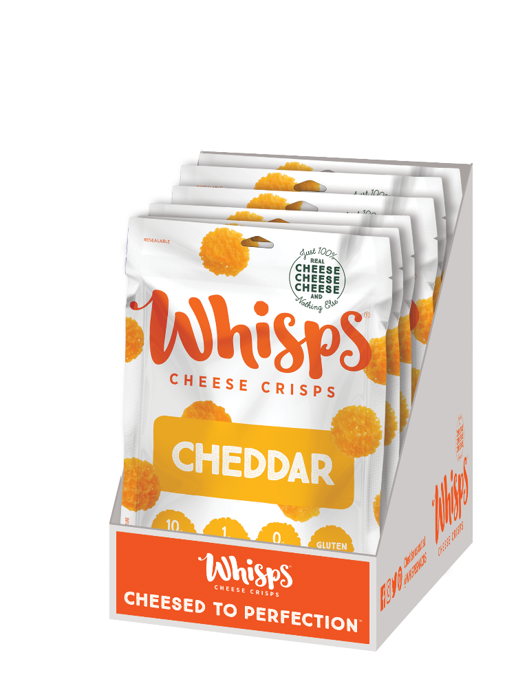 Whisps Cheddar Cheese Crisps-2.12 oz.-6/Case