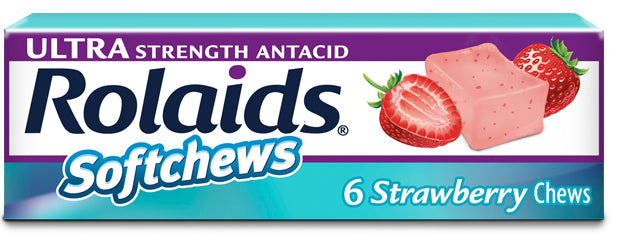 Rolaids Strawberry Soft Chew-6 Count-12/Box-24/Case