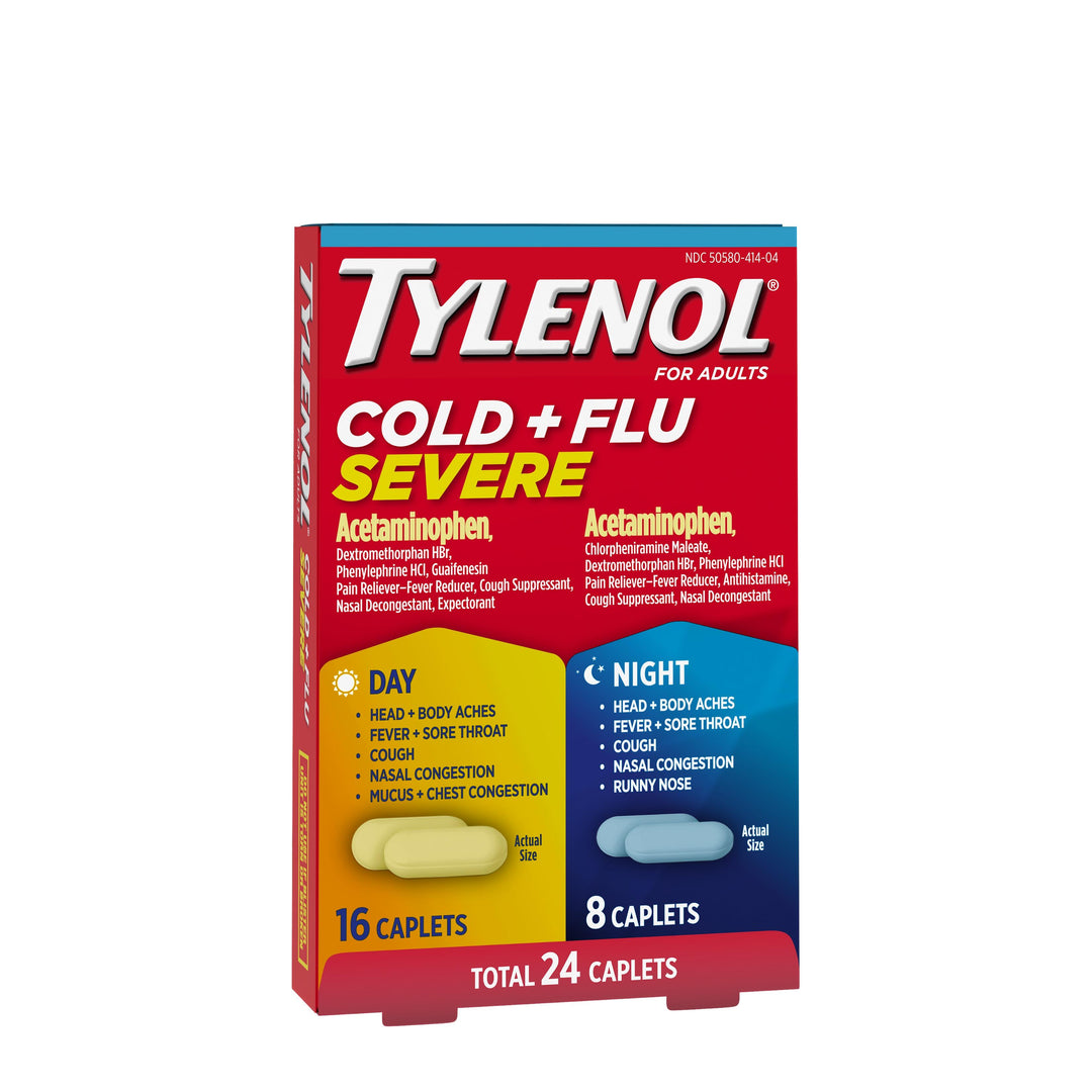 Tylenol Day & Night Capsule Cold & Flu-24 Count-6/Box-8/Case