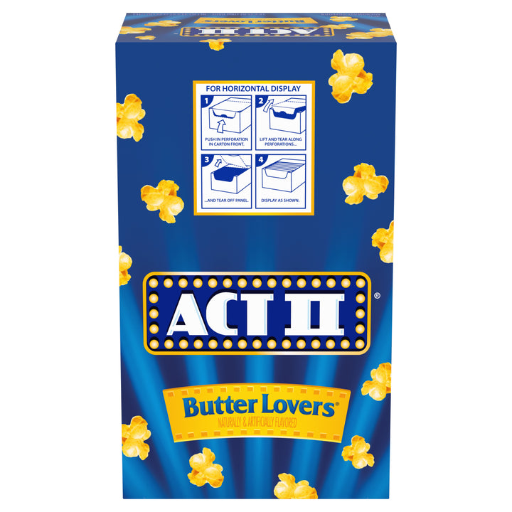Act Ii Microwave Popcorn Tray Butter Lovers-2.75 oz.-18/Box-4/Case