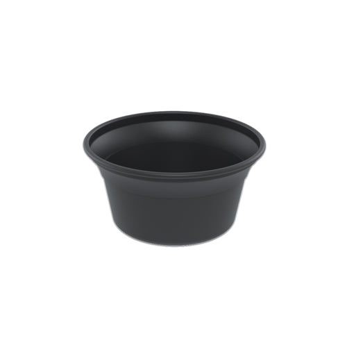 D & W Fine Pack 6 oz. All Purpose Black Cold Curled Plastic Cup-50 Each-50/Box-20/Case