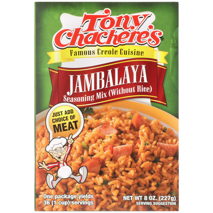 Tony Chachere's Creole Foods Seasoning Jambalaya Without Rice-8 oz.-12/Case