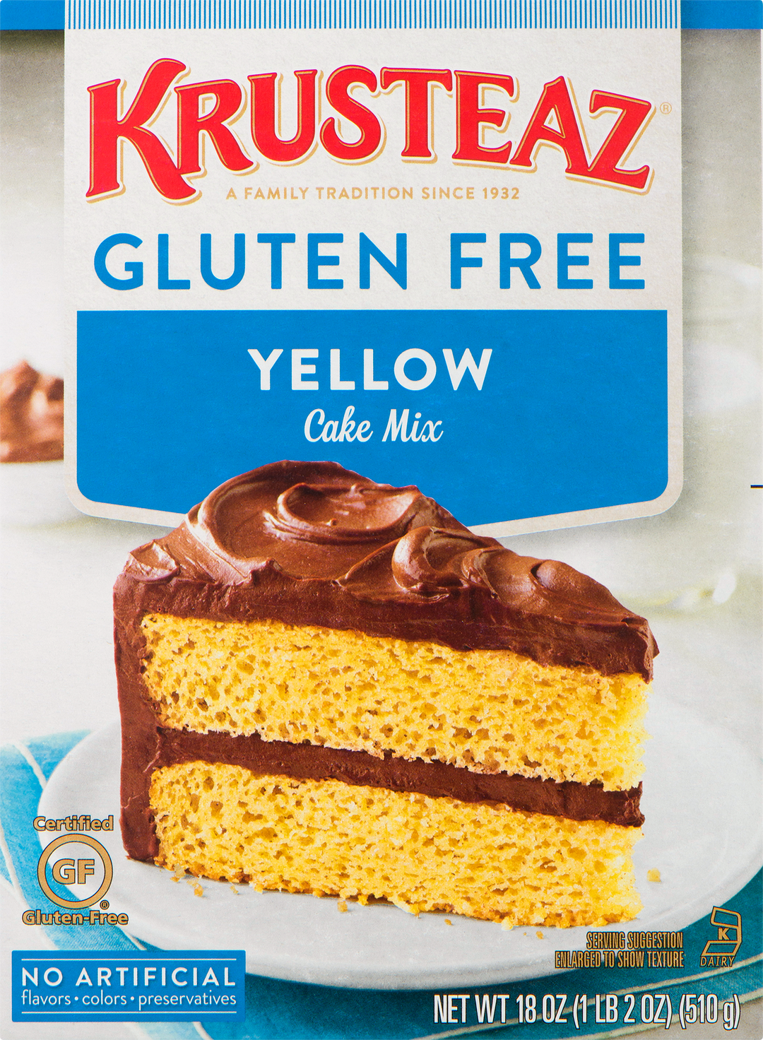Krusteaz Gluten Free Yellow Cake Mix 8/18 Oz.