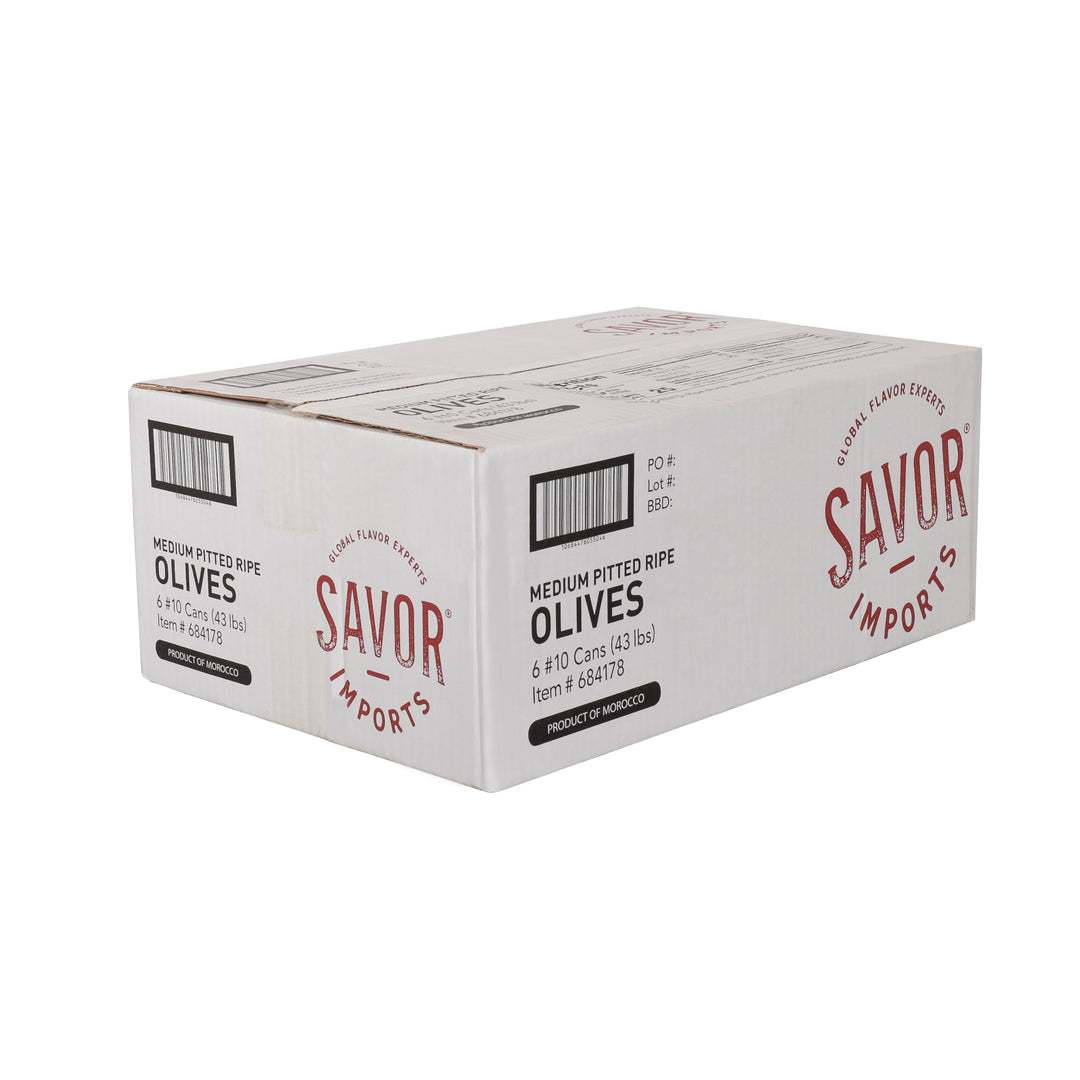 Savor Imports Canned Medium-Pitted-Ripe Olives-10 Each-6/Case