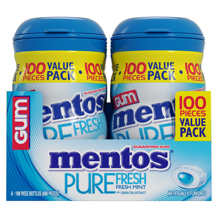 Mentos Gum Extra Large Freshmint-100 Piece-6/Box-6/Case