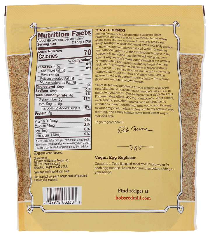 Bob's Red Mill Natural Foods Inc Gluten Free Flaxseed Meal-32 oz.-4/Case