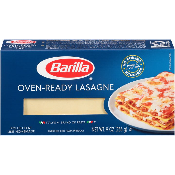 Barilla Oven Ready Lasagna-9 oz.-12/Case