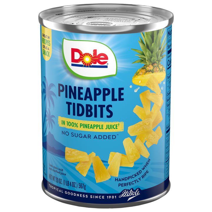 Dole Pineapple Tidbits In Juice-20 oz.-12/Case