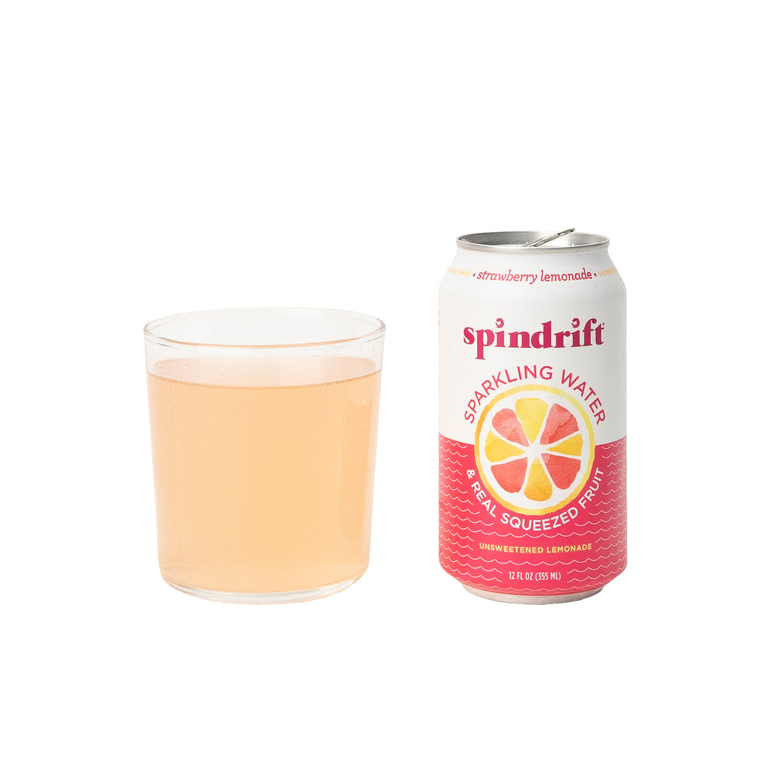 Spindrift Strawberry Lemonade Flavored Sparkling Water-12 fl oz.-8/Box-3/Case