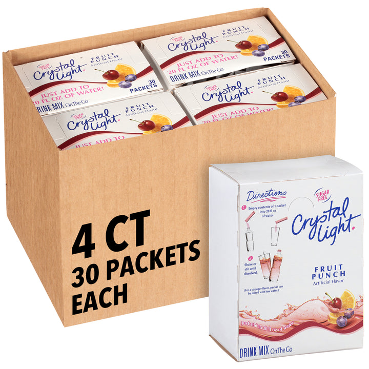 Crystal Light Fruit Punch-Beverage On The Go-0.11 oz.-30/Box-4/Case