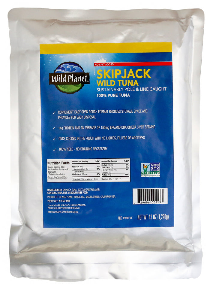 Wild Planet Foods Wild Skipjack No Salt-43 oz.-6/Case