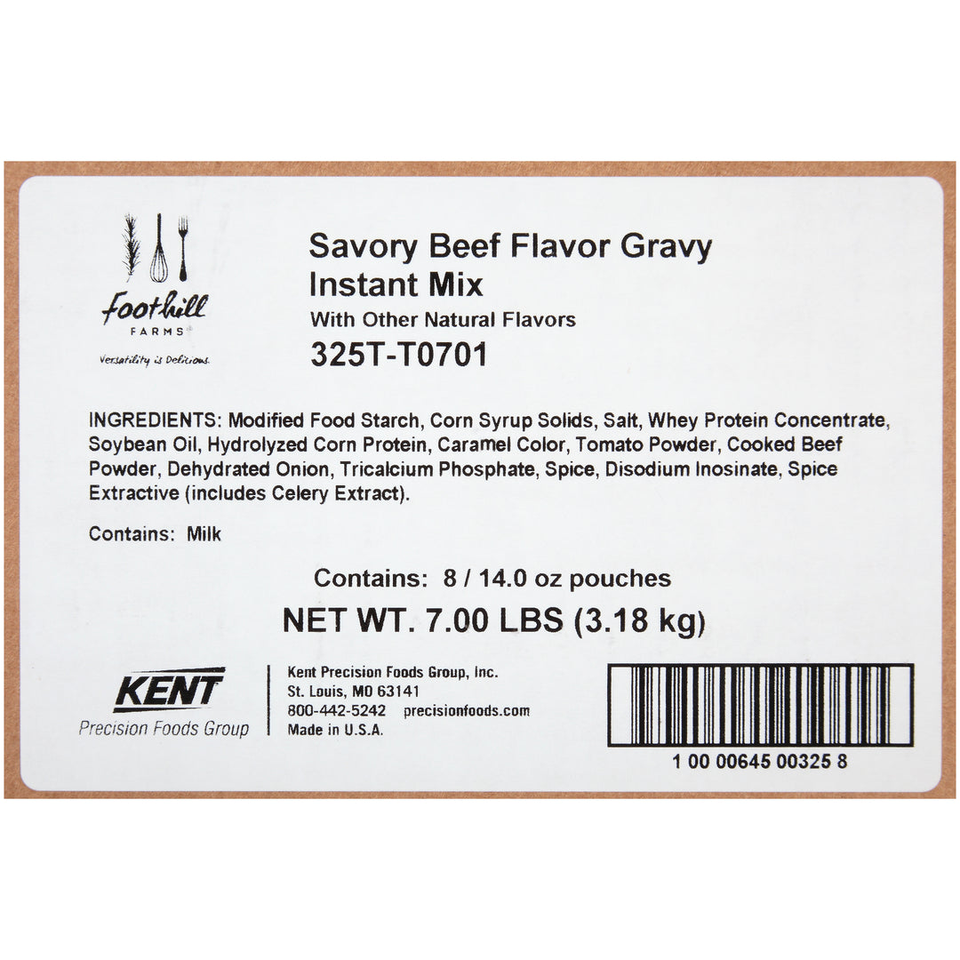 Foothill Farms Savory Beef Flavor Gravy Mix-14 oz.-8/Case