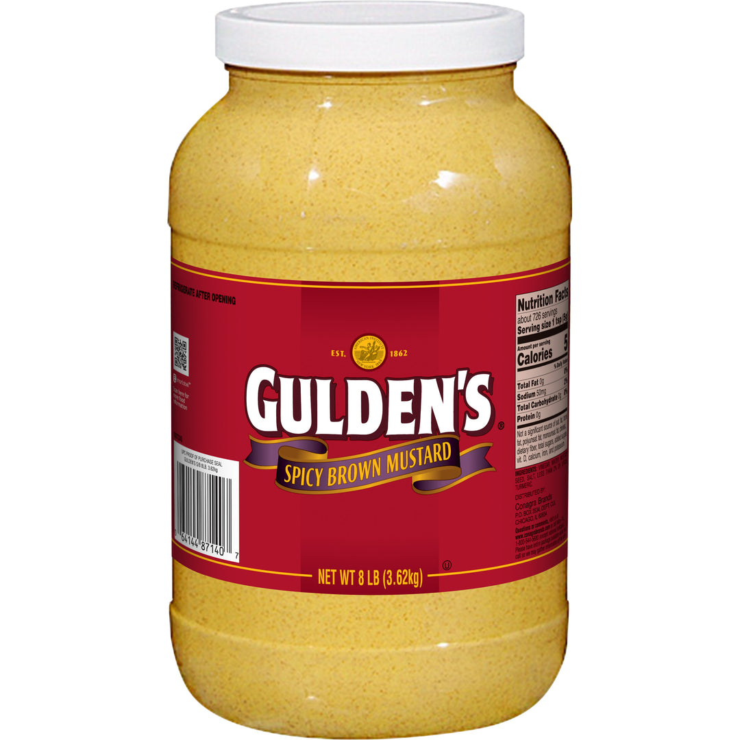 Gulden's Spicy Brown Mustard Bulk-128 oz.-4/Case