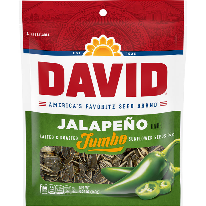 David Jalapeno Sunflower Seeds-5.25 oz.-12/Case
