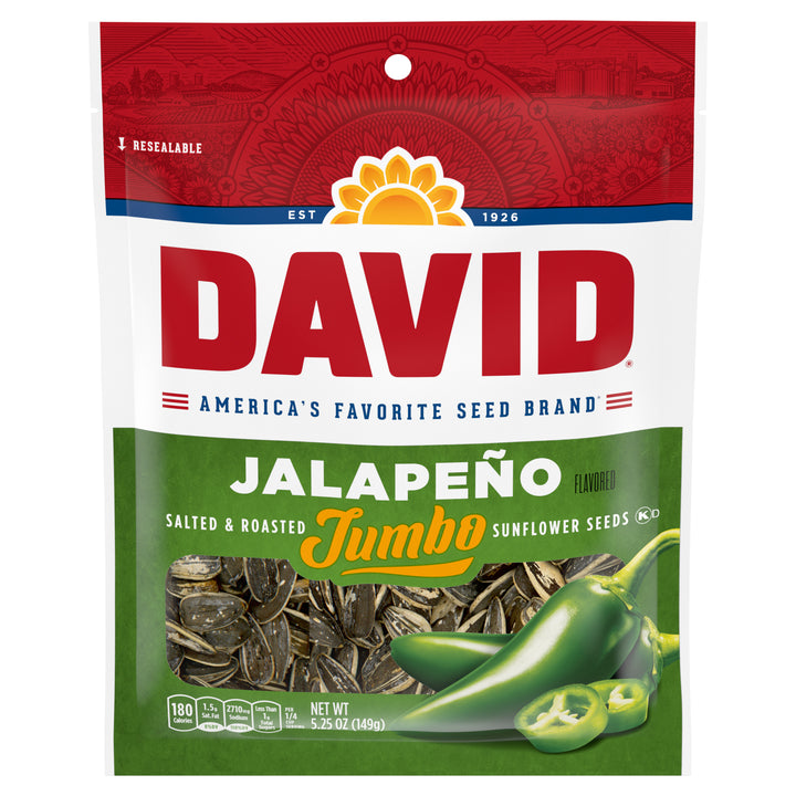 David Jalapeno Sunflower Seeds-5.25 oz.-12/Case