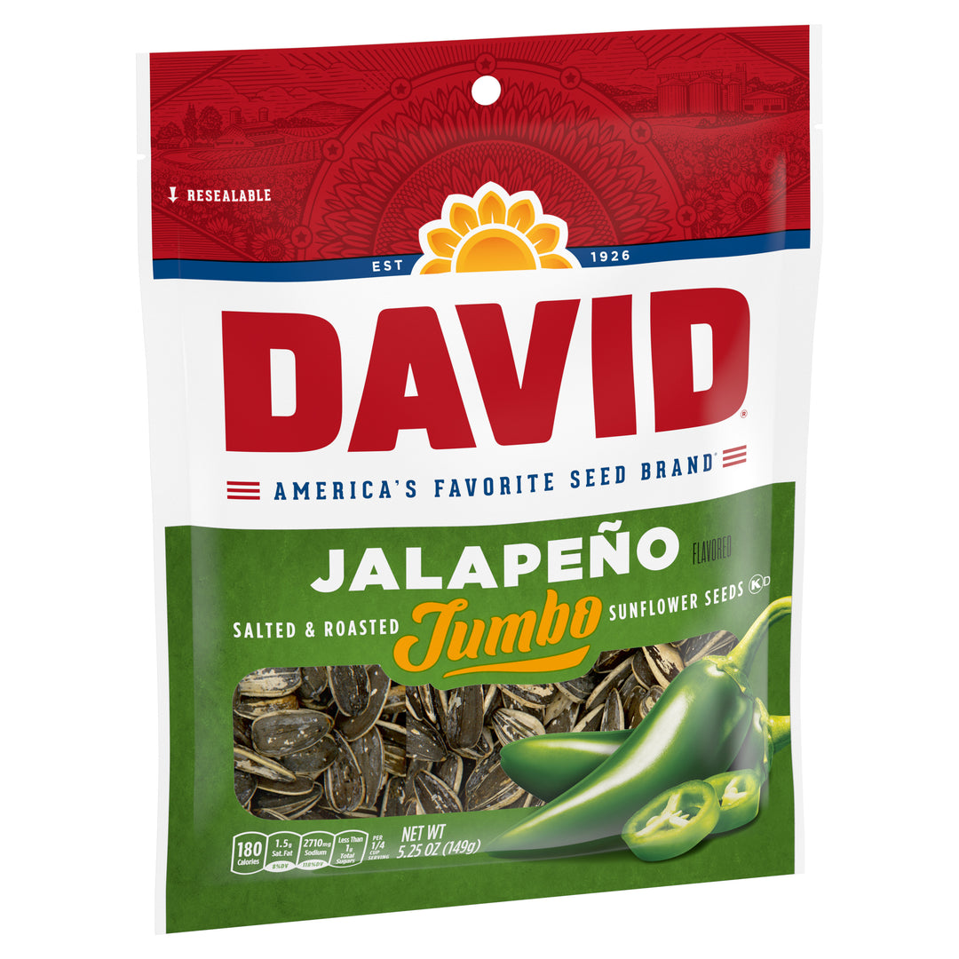 David Jalapeno Sunflower Seeds-5.25 oz.-12/Case
